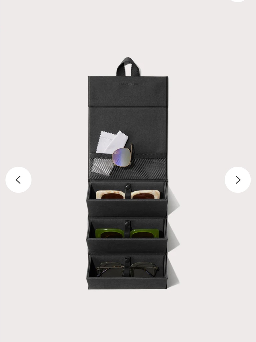 Dagne Dover Black Foldable Eyewear Organizer